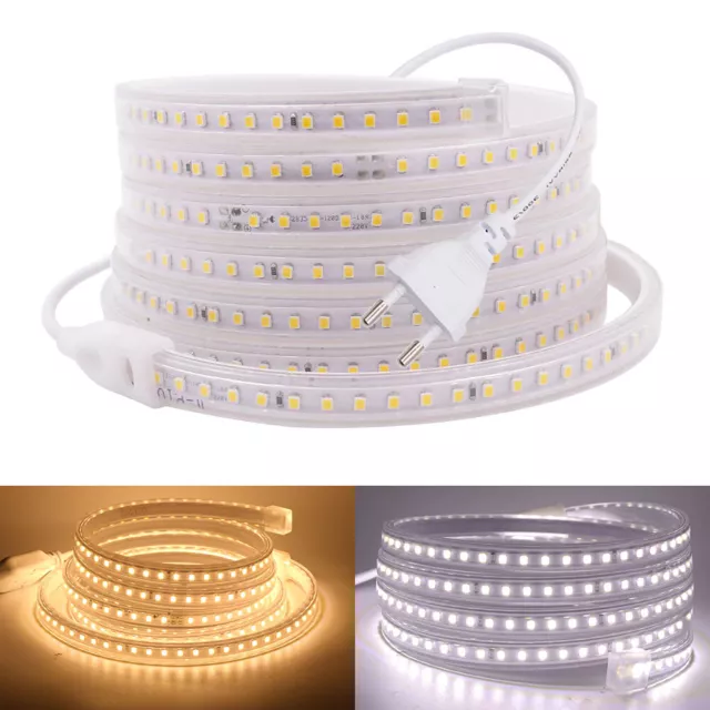 230V 2835 LED Strip Streifen 120LED/m Lichtleiste Lichtband Schlauch Ultra Helle