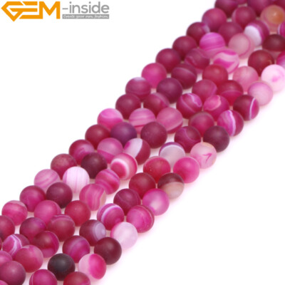 Natural Frost Gemstone A FASCE PRUGNA Agata Loose Beads per gioielli Agata Distanziatore 