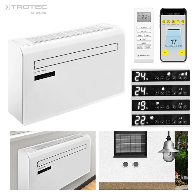 TROTEC Climatizzatore a parete PAC-W 2600 SH | Raffreddatore d'aria