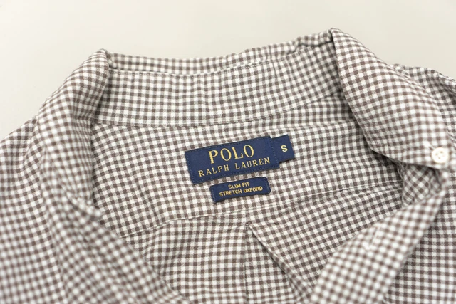 Polo Ralph Lauren Slim Elasticizzato Oxford Quadri Camicia Manica Lunga TAGLIE S 4