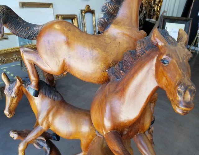 Hand Carved Horse sculpture - 58" x 43