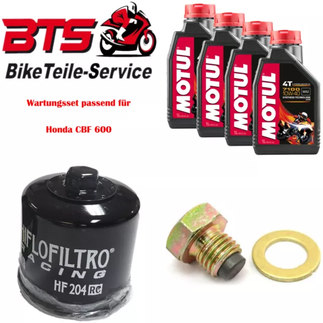 Sparset 4L Öl, Filter, Ablassschraube passend für Honda CBF 600 ccm 58