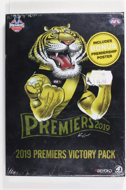 AFL - 2019 Premiers Victory Pack Richmond Tigers : 4 DVD Set Region 4 New Sealed