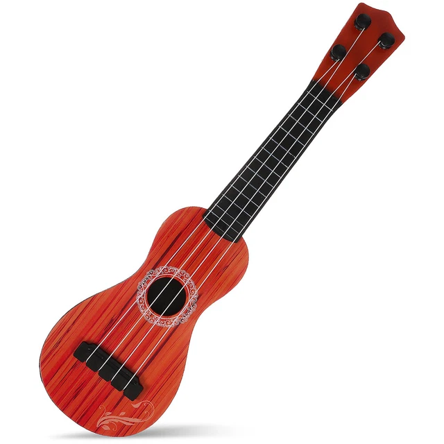 Instrumento musical ukelele infantil para tocar guitarra de simulación