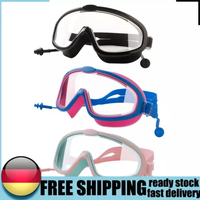 Kids Adjustable Swimming Goggles with Earplugs Waterproof for Boys Girls Diving