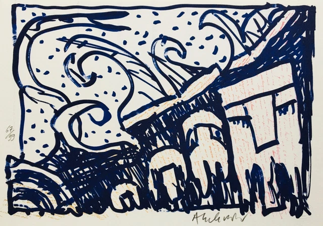 Lithographie Pierre Alechinsky - Avec Certificat - 28x38cm - Édition Limitée 150 Ex