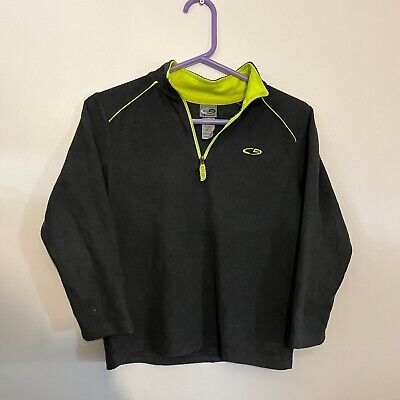 Champion Boys Grey / Green 8-10 Medium 1/4 Zip Fleece Sweatshirt