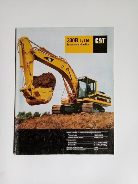 Depliant Brochure Caterpillar 330B L/LN ESCAVATORE IDRAULICO  GRUPPO MAIA