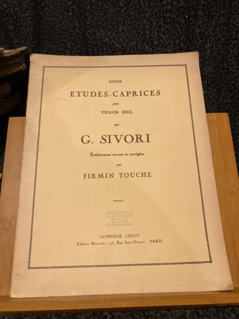 G. Sivori 12 études-caprices pour violon seul partition éditions Leduc