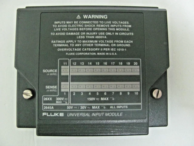 Fluke Data Logger Universal Input Module 2645 A