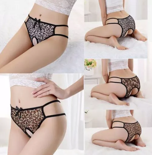 ☆US☆ Sexy Women Lace Thong G-string Panties Lingerie Underwear Crotchles  T-back✔