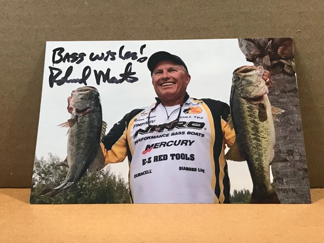 ROLAND MARTIN Authentic Hand Signed Autograph 4x6 Photo - FISHING BASSMASTERS