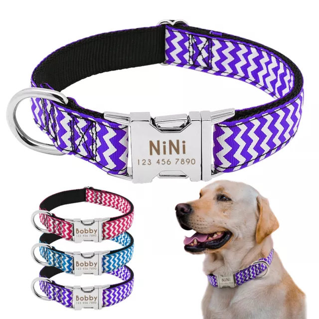 Collare per cani personalizzato Nome Colletto in nylon per piccolo grande cani