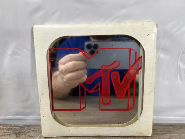 MTV Vintage 1980s Carnival/Fair Prize 6X6 Rock Picture/Mirror Glass. Memorabilia