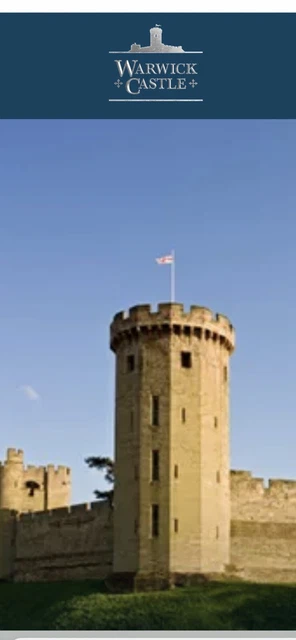 Warwick Castle Tickets X 2 - Friday 3 November 2023 FREE DELIVERY adult or child