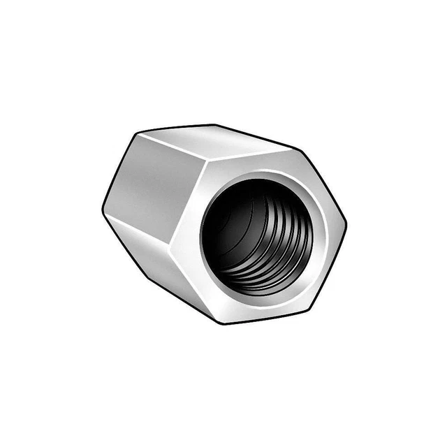 GRAINGER APPROVED 250499BG CplgNt,Stl,Zn,5/8"-11,11/8"x5",2PK