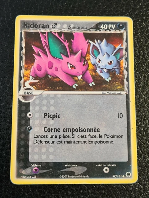 French Pokemon Card Nidoran 57/101 EX Dragon Islands