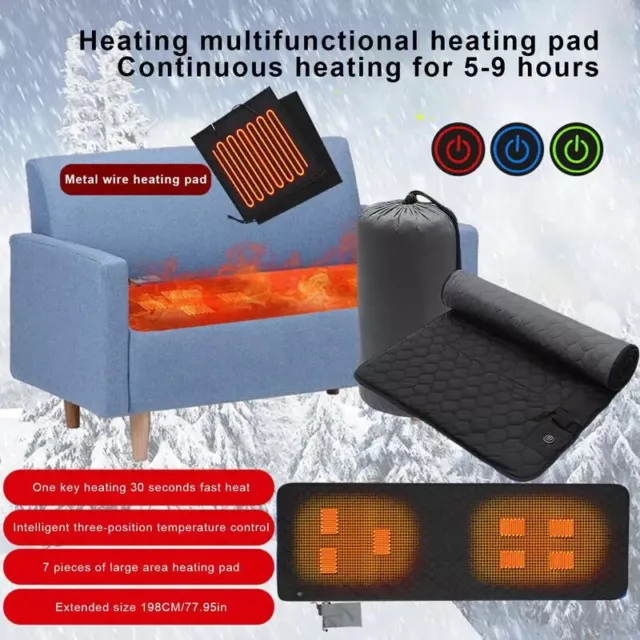 USB heated sleeping mat, winter outdoor camping heated mattress 3