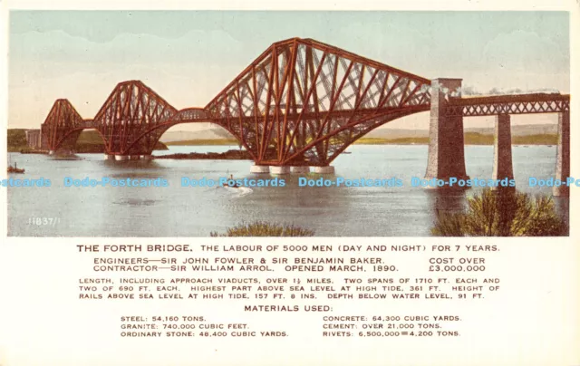 R189127 The Forth Bridge. The Labour of 5000 Men. Carbo Colour. Valentines