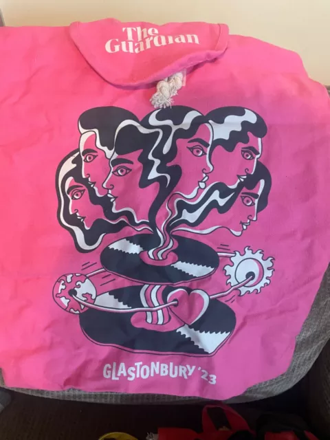2023 GLASTONBURY FESTIVAL Backpack PINK Canvas Bag SATURDAY. The