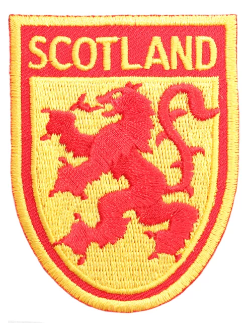 Scottish Lion Rampant Flag Shield Embroidered Sew-on Cloth Badge Patch Appliqu?