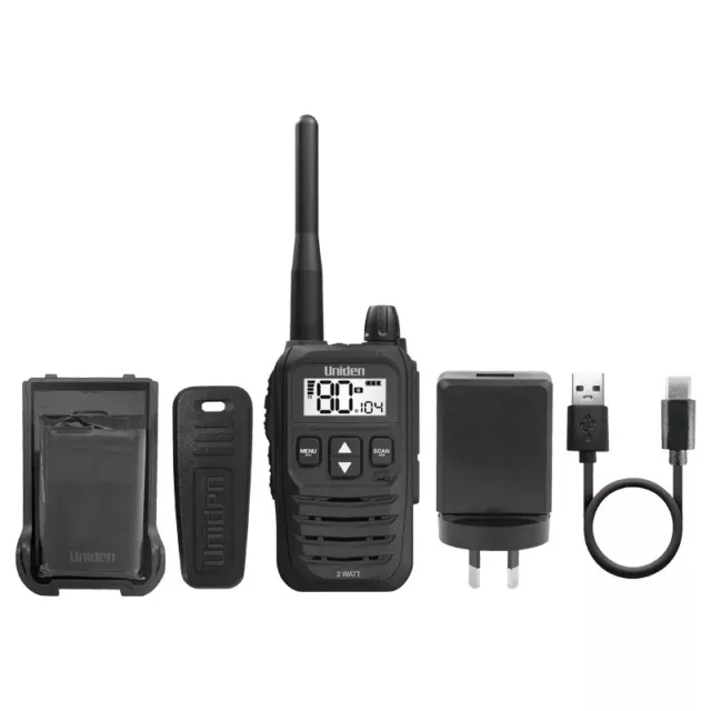 Uniden UH825 2 Watt UHF Handheld 2 Way Radio