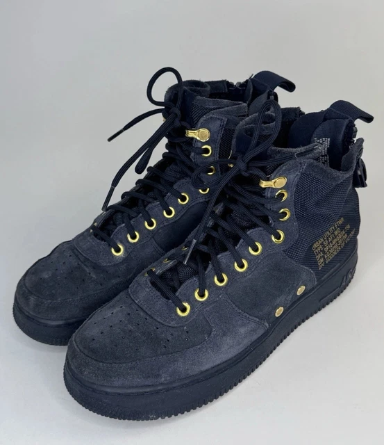 NIKE SF AIR Force 1 Mid Obsidian Black 917753-400 Men display picture 1