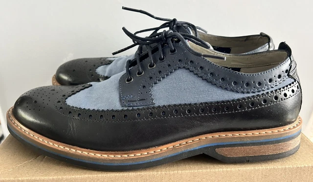 CLARKS MEN Pitney LIMIT Navy Combi Brogue Trendy Smart UK 8 G 79.99 PicClick UK