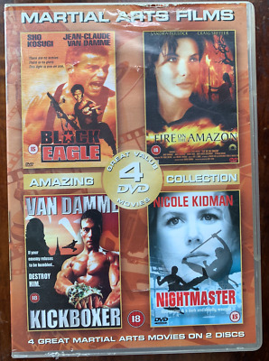 Arti Marziali Film DVD Box Set 4 Film Nero Aquila Kickboxer Nightmatster
