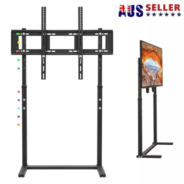 Heavy Duty TV Floor Stand 10 Level Height Free Adjustable For 32-100" Large Flat