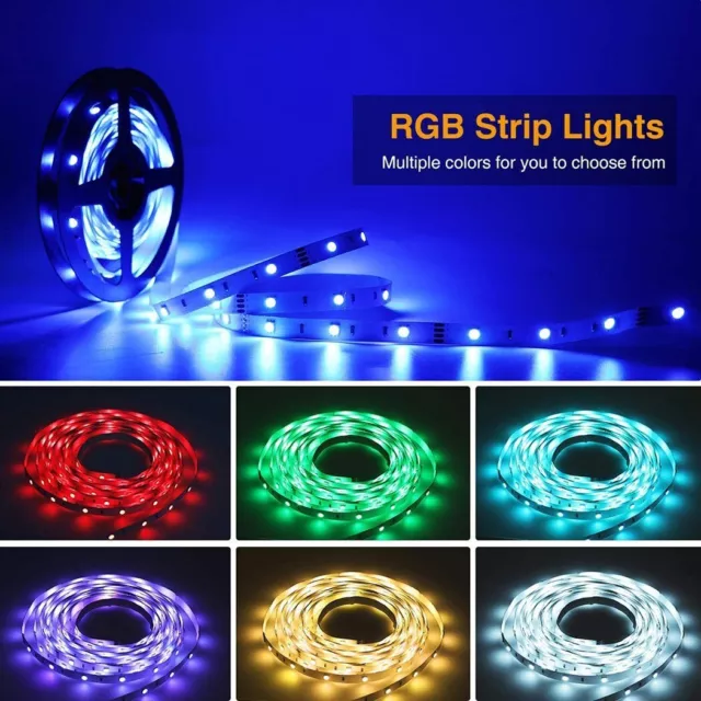 LED Strip Lights with Music Sync and Remote Control for Party and Home