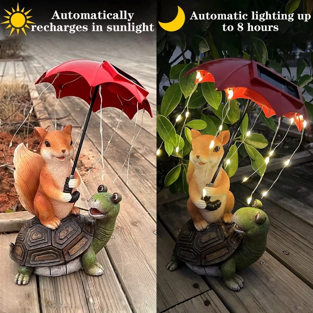 outdoor decorations statue garden solar lights Waterproof Anamial gift lawn Yard