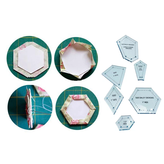300Pc Acryl Vorlagen Patchwork Quilten   Schablonen für Nähen 6