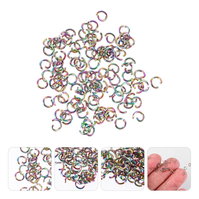 Anillos de salto abiertos, 100 piezas anillos de salto coloreados para joyería Chainmail hágalo usted mismo (3