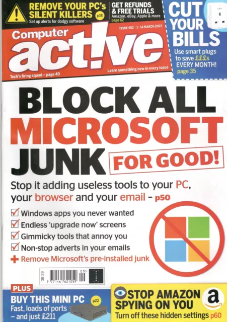 Computer Active Magazine Issue 652 | 1 - 14 Mar '23 - USED £1 /BEST OFFER