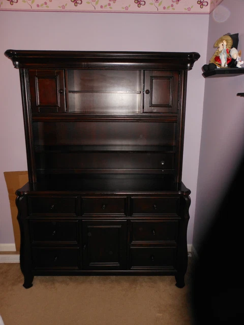 Girl's Bedroom Nursery Furniture Set Creations Ravenna Espresso Hutch Dresser Girl's Bedroom Nursery Furniture Set Creations Ravenna Espresso Hutch Dresser