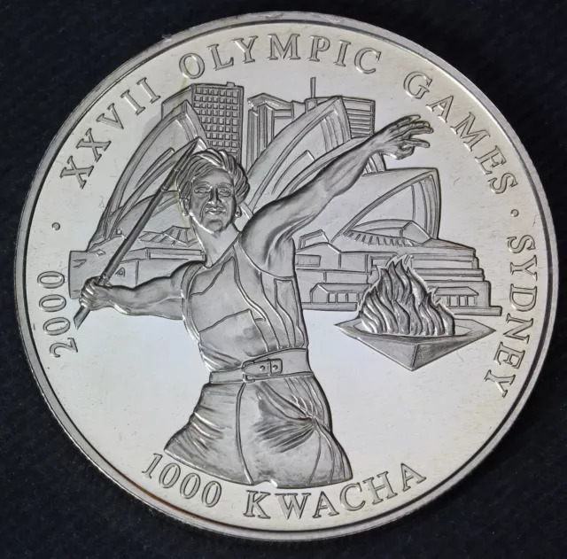 ZAMBIA 1000 Kwacha 2000 Proof - Olympics Sydney - 154