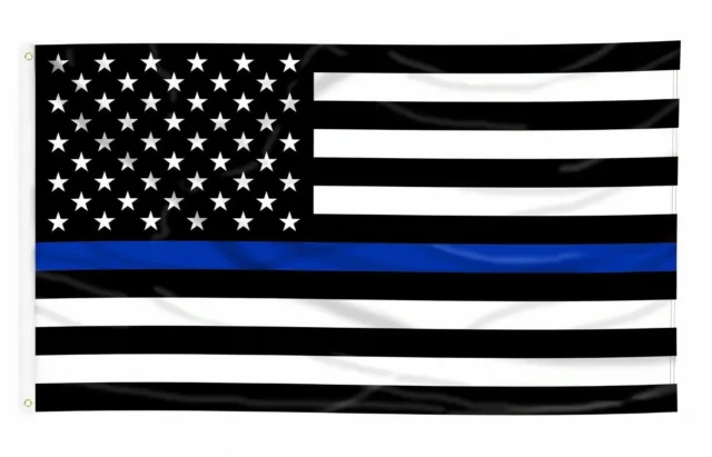 Thin Blue Line USA Flag From TEXAS 3x5 ft Support Police Back The Blue