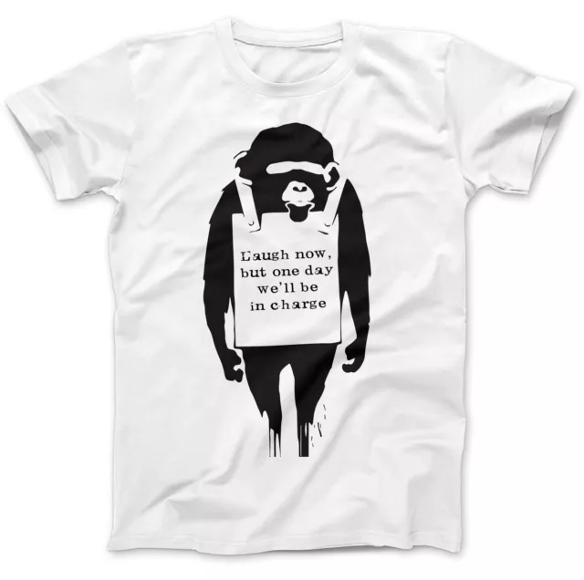 Banksy Monkey T-Shirt 100% Premium Cotton Panda Girl With Balloon Banksey