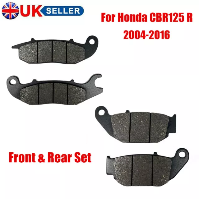 Front & Rear Brake Pads for HONDA CBR 125 R , 2004 - 2016 models