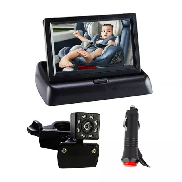 Telecamera seggiolino auto visione notturna a infrarossi 8 LED neonato bambino monitor vista posteriore