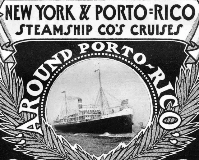 Porto Rico Steamship Line 1900 Vintage Poster Print Retro Ocean Liner Travel Art 2