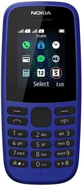 Nokia 105 2019 Dual Sim Telefono Cellulare Anziani Tasti Torcia