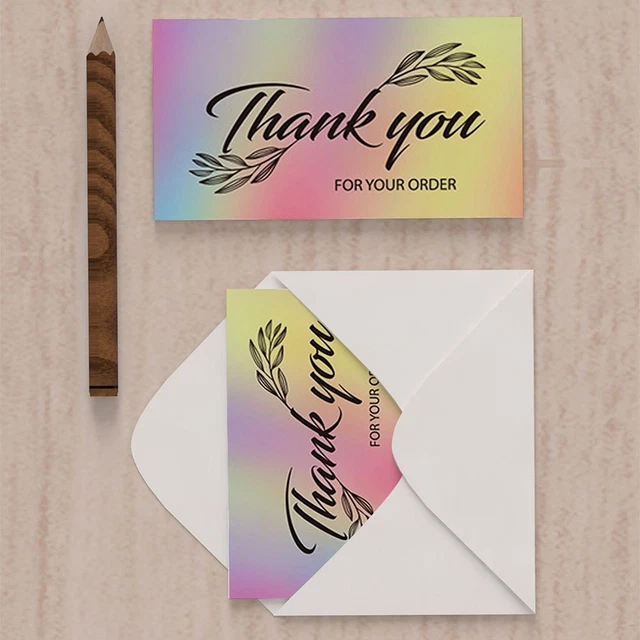 pour votre commande Étiquettes de gratitude complètes Cartes de remerciement
