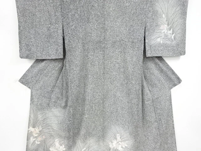 44729# Japanese Kimono / Antique Kimono For Summer / Floral Plants & Bell Fl