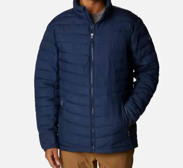 Columbia Men's Quilted Insulated Jacket Coat Navy Blue Size Large L BNWT New