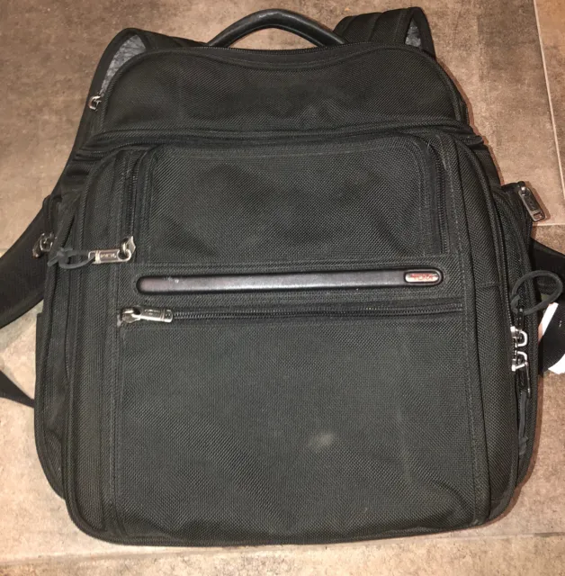 TUMI Alpha Backpack Laptop / Tablet Black Ballistic Nylon 26186D4 Black