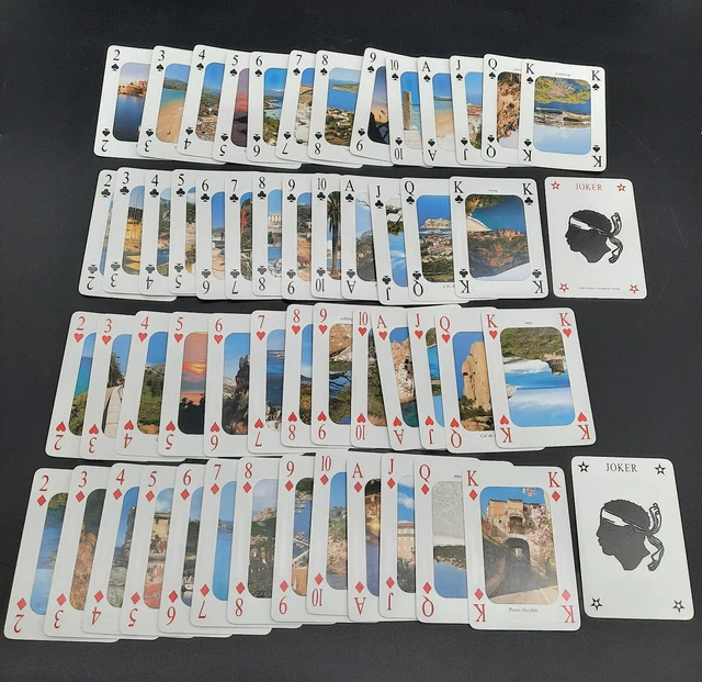 jeu de cartes de corse , 54 cartes plastifiées , les éditions du lézard