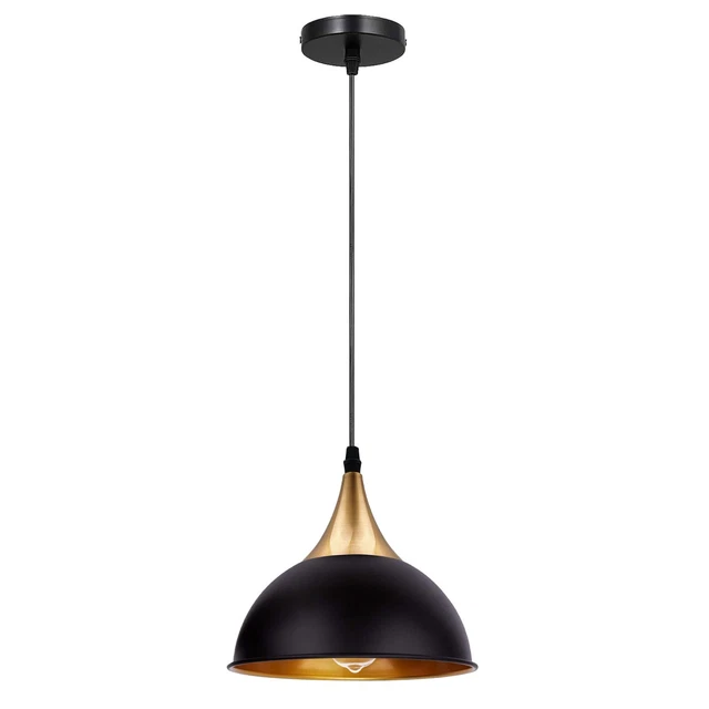 3 Head Vintage Ceramic Retro Industrial E27 Ceiling Hanging Light Shade Loft Style Round Ceiling base Black and White
