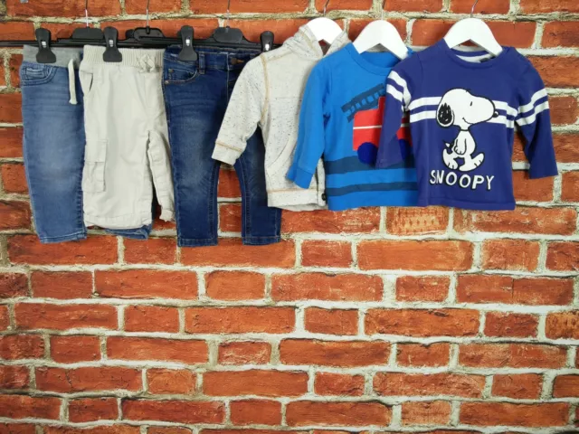 Baby Boys Bundle Age 6-9 Months M&S Gap Next H&M Jeans Bottoms Sweater Top 74Cm